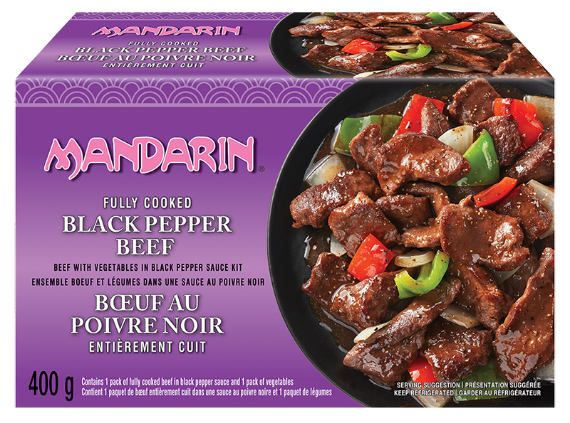 Mandarin black pepper beef 400g package